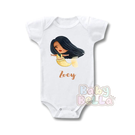 Disney Princess Onesie, Pocahontas, Disney Pocahontas, Pocahontas Shirt, Pocahontas Onesie, Princess Pocahontas, Sublimation Print Onesie