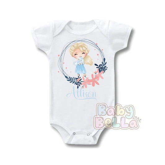 Disney Princess Onesie, Frozen Onesie, Elsa bodysuit, Frozen 2, Frozen birthday shirt, elsa frozen, Sublimation Print Onesie