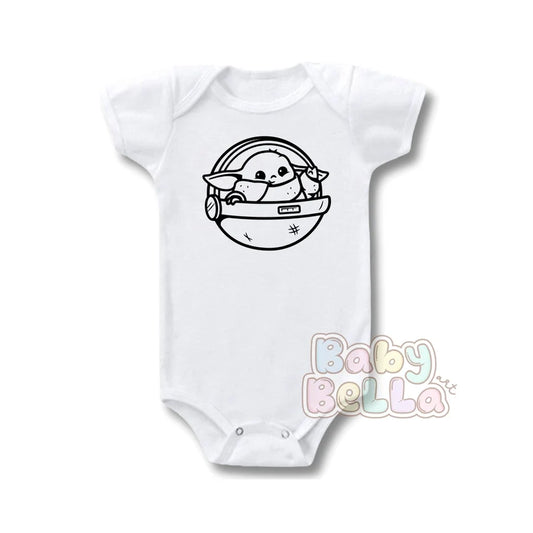 Sublimation Baby Yoda Onesie - Star Wars Onesie - Star Wars Yoda Onesie - Baby Shower Onesie