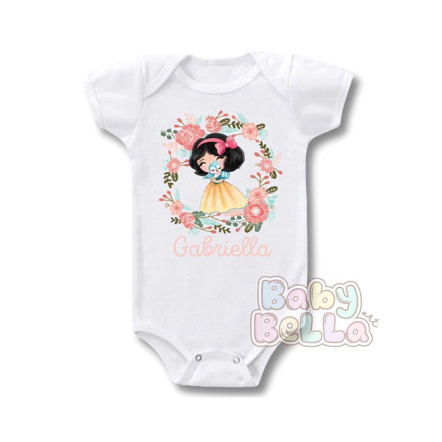 Disney Princess Onesie, Snow White gift, Princess Snow White, baby snow white, snow white shirt, snow white onesie, Sublimation Print Onesie