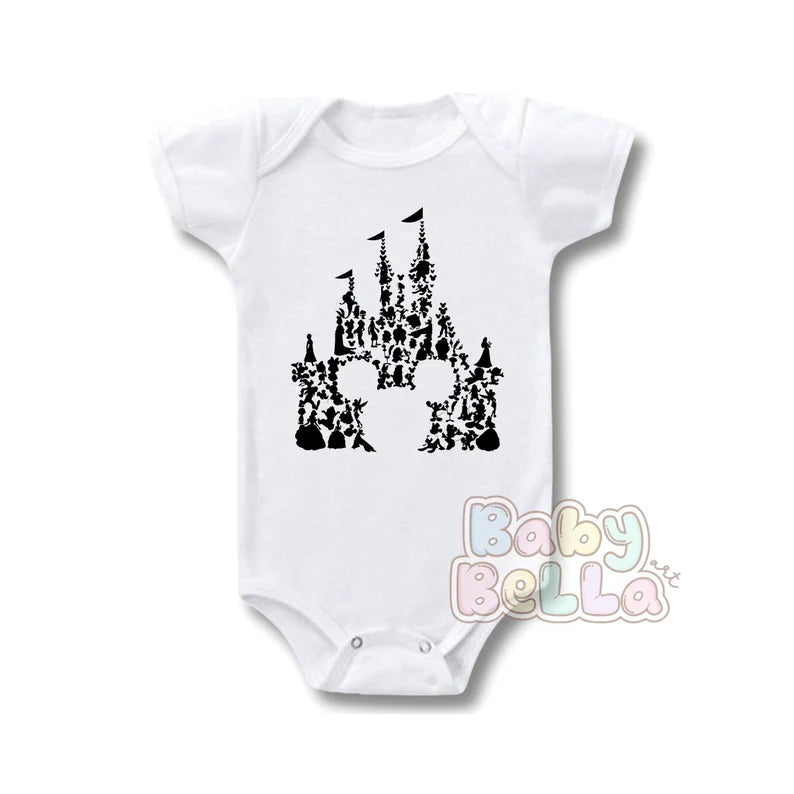 Sublimation Different characters onesie, Mickey onesie, castle, Mickey Mouse Character onesie, Minnie Mouse Character svg, Disney characters