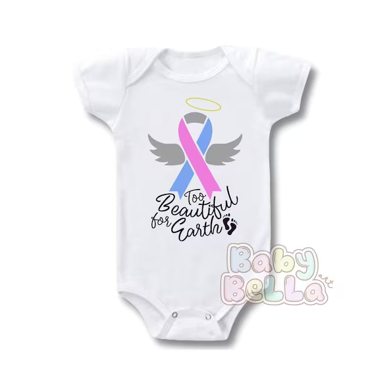 Angel baby, Baby Angel, angel baby onesie, Baby Loss, Baby loss onesie, Beautiful for earth, beautiful for earth onesie