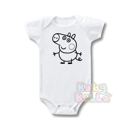 George Pig Onesie, peppa pig, peppa pig birthday, peppa pig gift, peppa pig shirt, peppa pig outfit, peppa pig t shirt, peppa pig onesie