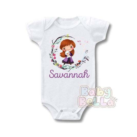 Disney Princess Onesie, Frozen Onesie, Anna Frozen, Frozen 2, Frozen birthday shirt, Frozen II Onesie, Sublimation Print Onesie