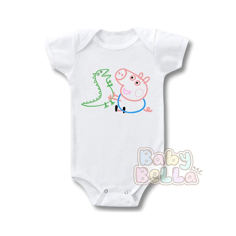 George Pig Onesie, peppa pig, peppa pig birthday, peppa pig gift, peppa pig shirt, peppa pig outfit, peppa pig t shirt, peppa pig onesie