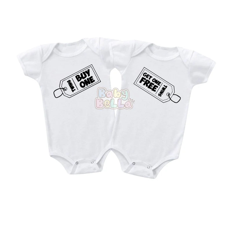 Buy One Get One Free Onesie, Twins Onesie, Funny Twins Onesie, Twins Onesie Set, Baby Onesie for Twin, Miracle Twin Onesie, Baby Shower Gift