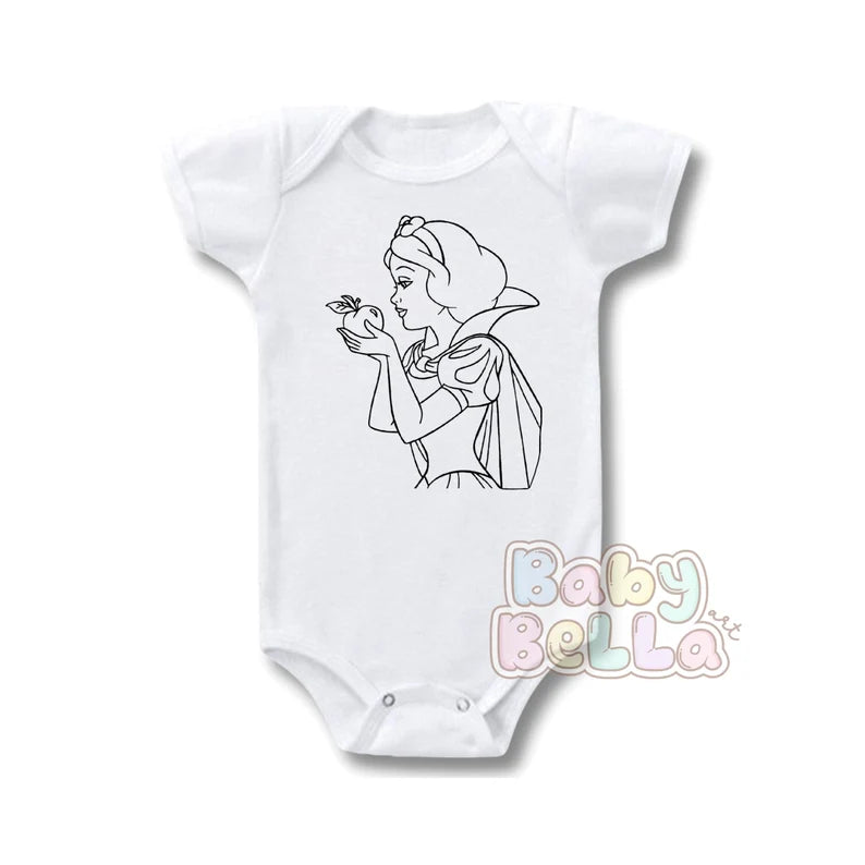 Sublimation Disney Princess onesie, Snow White gift, Princess Snow White, baby snow white, snow white shirt, snow white onesie