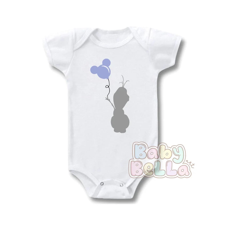 Frozen Olaf Onesie - Olaf Balloon Onesie - Frozen II Onesie - Baby Shower Onesie