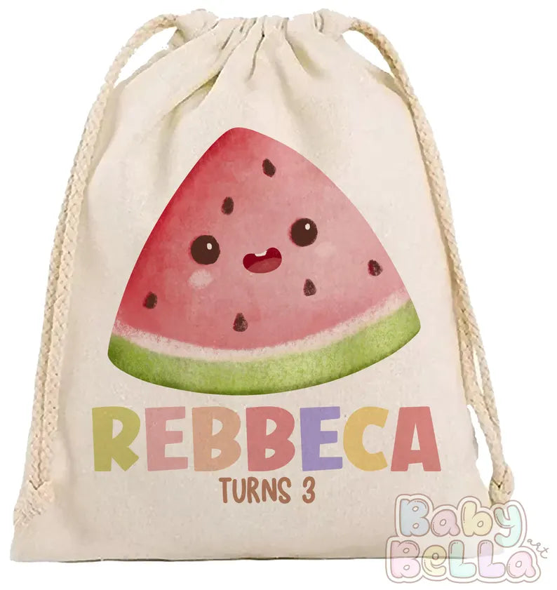 Fruit Theme Party Favor Bag - Cute Fruit Design Birthday Goodie Bag, Kids Party Supplies, Personalized Favor Bag