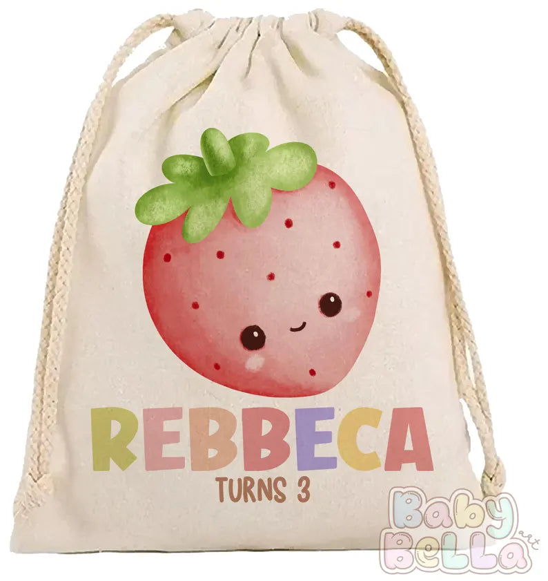 Fruit Theme Party Favor Bag - Cute Fruit Design Birthday Goodie Bag, Kids Party Supplies, Personalized Favor Bag