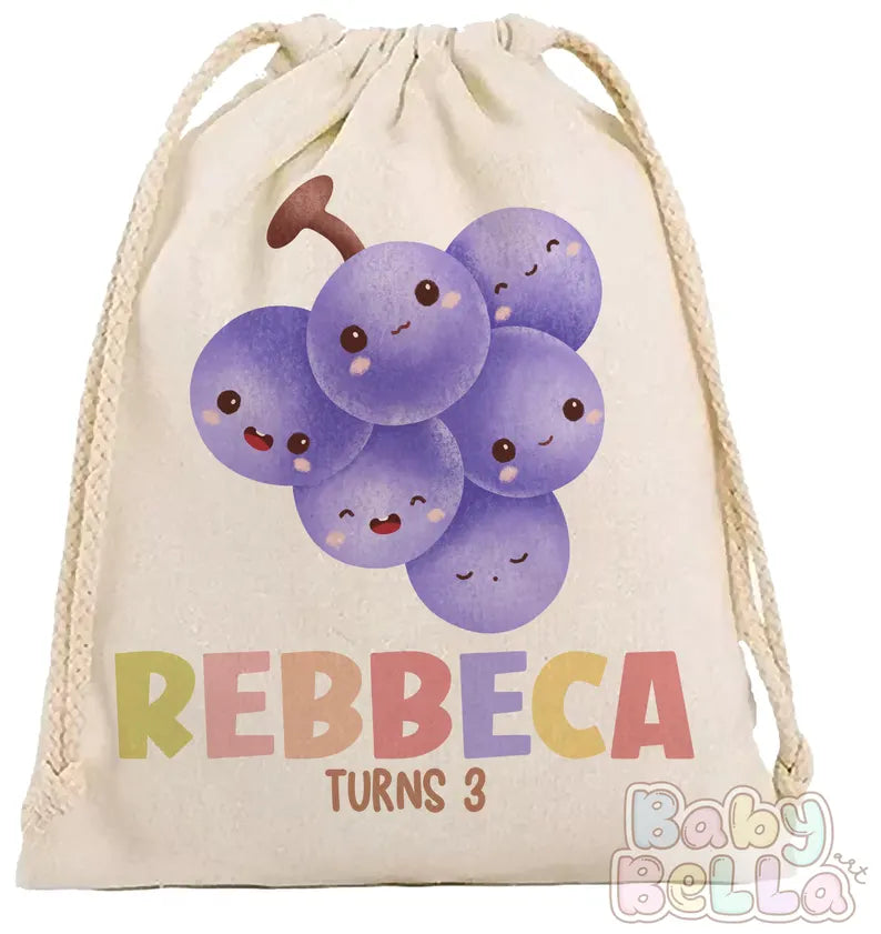 Fruit Theme Party Favor Bag - Cute Fruit Design Birthday Goodie Bag, Kids Party Supplies, Personalized Favor Bag