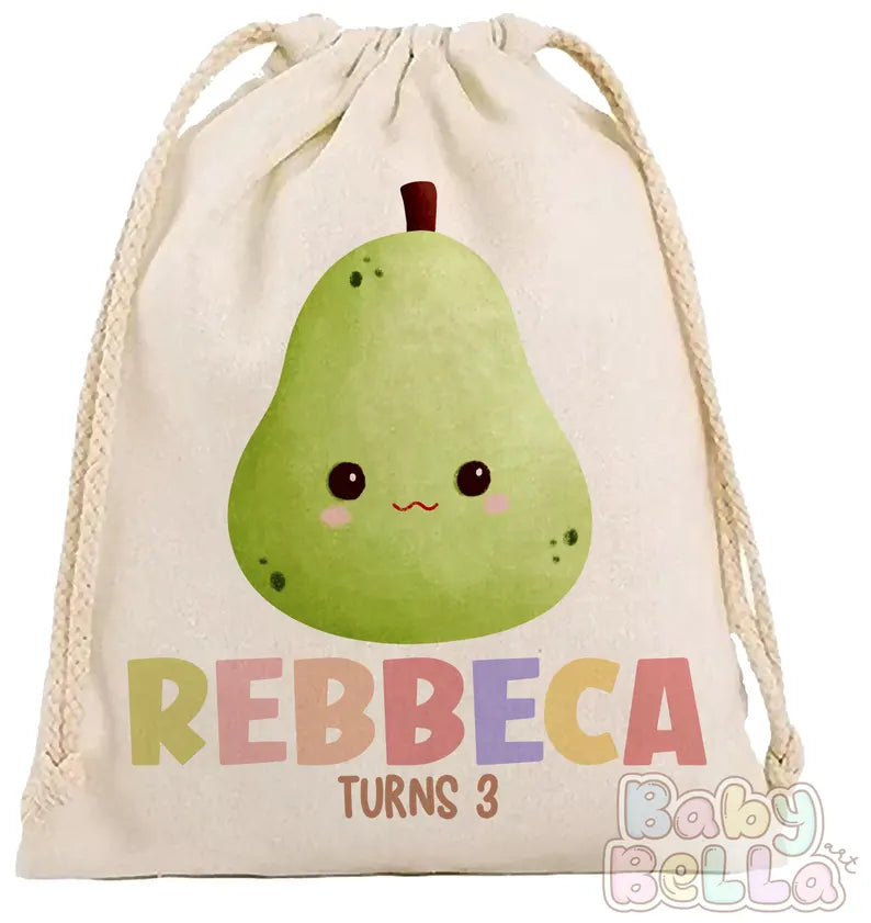 Fruit Theme Party Favor Bag - Cute Fruit Design Birthday Goodie Bag, Kids Party Supplies, Personalized Favor Bag