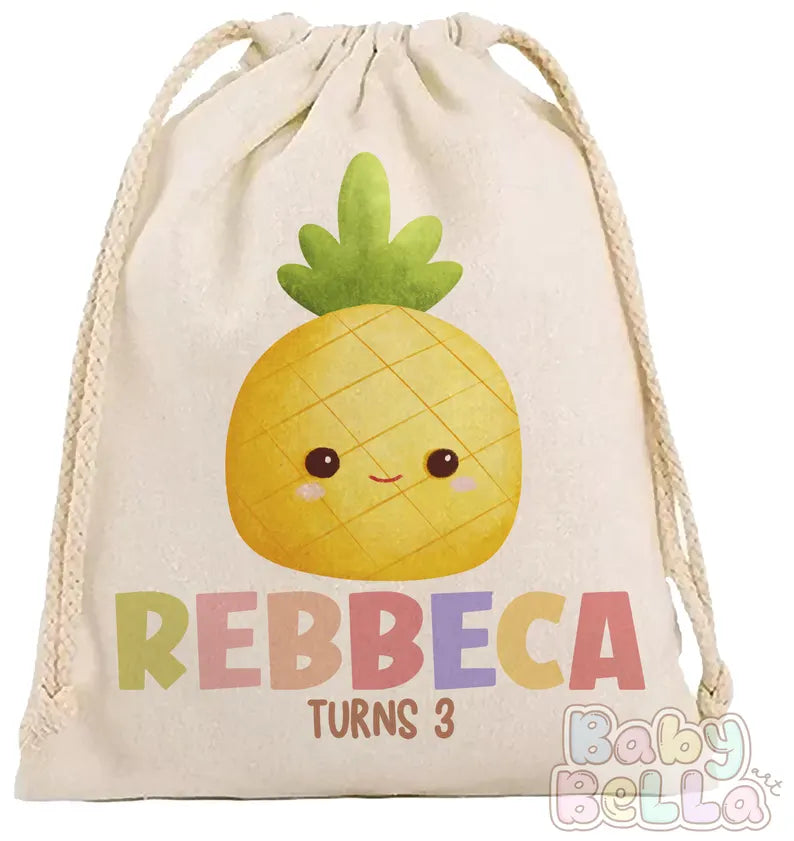 Fruit Theme Party Favor Bag - Cute Fruit Design Birthday Goodie Bag, Kids Party Supplies, Personalized Favor Bag