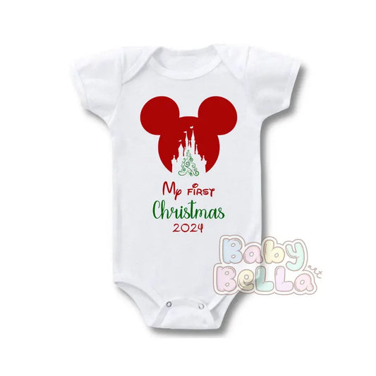 Christmas Baby Onesie - "My First Christmas" - Festive Holiday Baby Outfit, Cute Baby Bodysuit, Baby's First Christmas Clothes