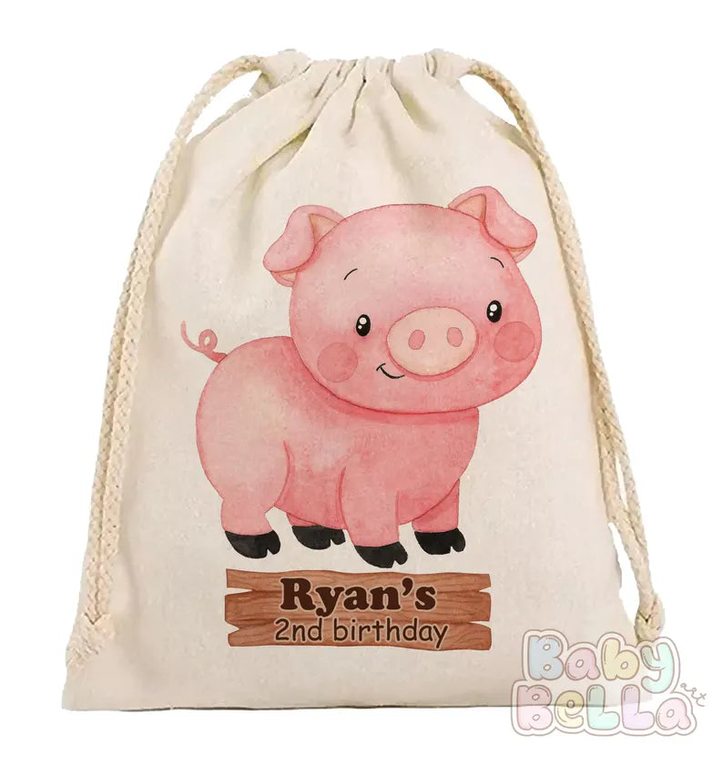 Little Farm Animals Party Favor Bags - Farm Themed Birthday Party Favors, Cute Animal Goodie Bags, Farm Animal Party Supplies