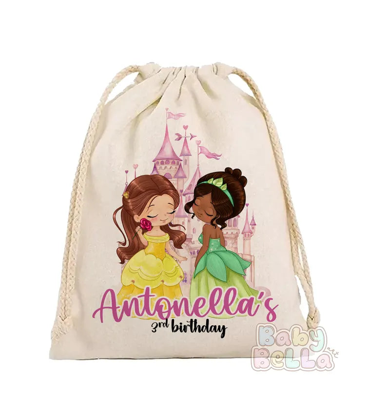 Disney Princess Inspired Party Favor Bag - Magical Princess Theme Birthday Goodie Bag, Kids Party Supplies, Personalized Favor Bag