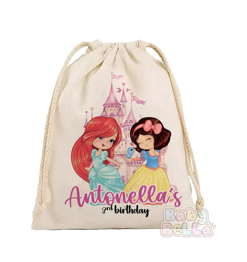 Disney Princess Inspired Party Favor Bag - Magical Princess Theme Birthday Goodie Bag, Kids Party Supplies, Personalized Favor Bag