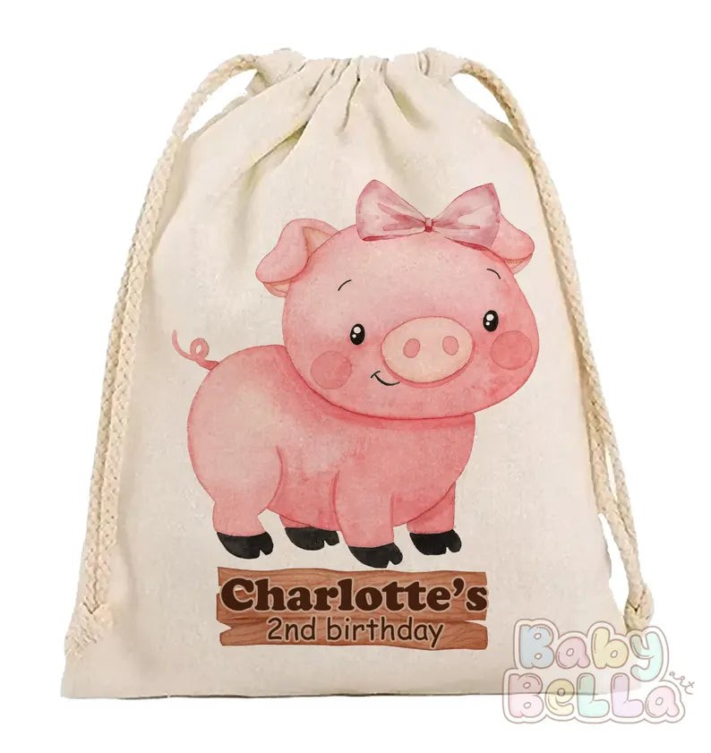 Little Farm Animals Party Favor Bags - Farm Themed Birthday Party Favors, Cute Animal Goodie Bags, Farm Animal Party Supplies